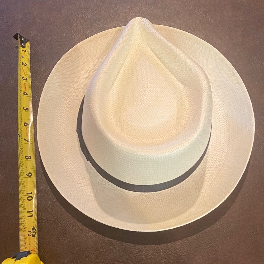 Stetson Light Straw Fedora Hat - Ivory - Picture 10 of 16